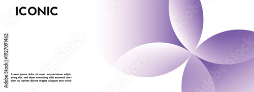 abstract geometric composition of intersecting circles in shades of violet creating a dynamic and modern design