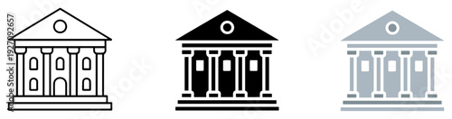 museum bank court icon vector
