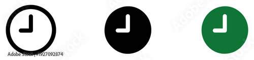 analog clock round wall watch icon
