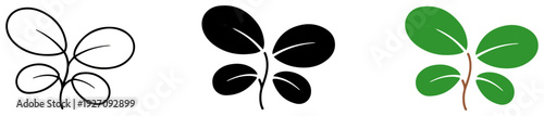 green sprout seedling eco vector icon
