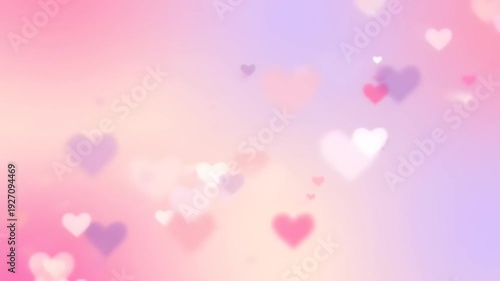 Wallpaper Mural Soft Focus Hearts Background with Pastel Colors and Bokeh Effect. Torontodigital.ca