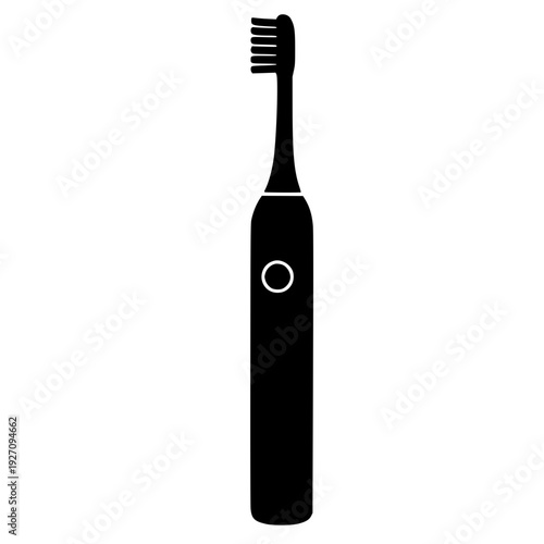 Battery toothbrush icon black white icon