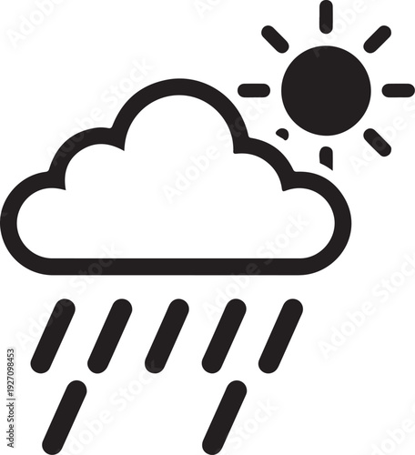 Wallpaper Mural Rain cloud weather forecast icons Torontodigital.ca