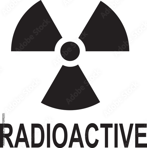 Radiation hazard symbol vector illustration, nuclear danger warning signs, radioactive icons, safety alerts, toxic material caution Radiation and biohazard symbols side by side danger warning  vector