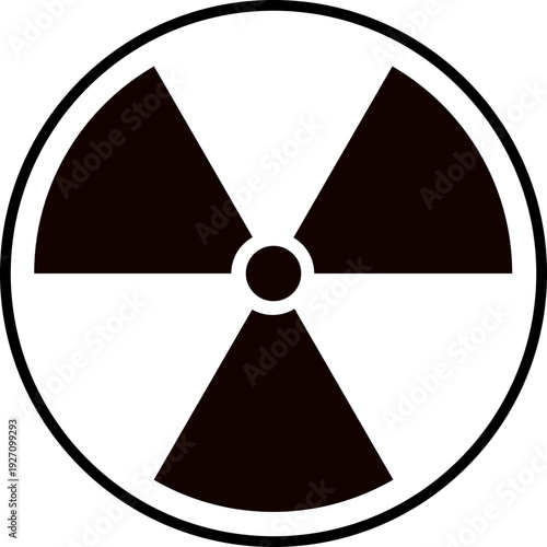 Radiation hazard symbol vector illustration, nuclear danger warning signs, radioactive icons, safety alerts, toxic material caution Radiation and biohazard symbols side by side danger warning  vector