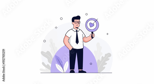Businessman with a target and arrow