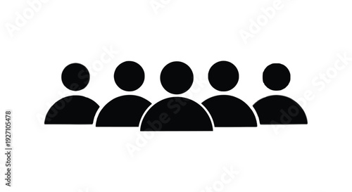 Black human avatar icons vector graphic design illustrating a diverse team or online community.