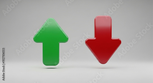 Green Up Arrow and Red Down Arrow Symbols.