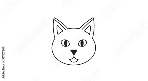 Cat face line icon