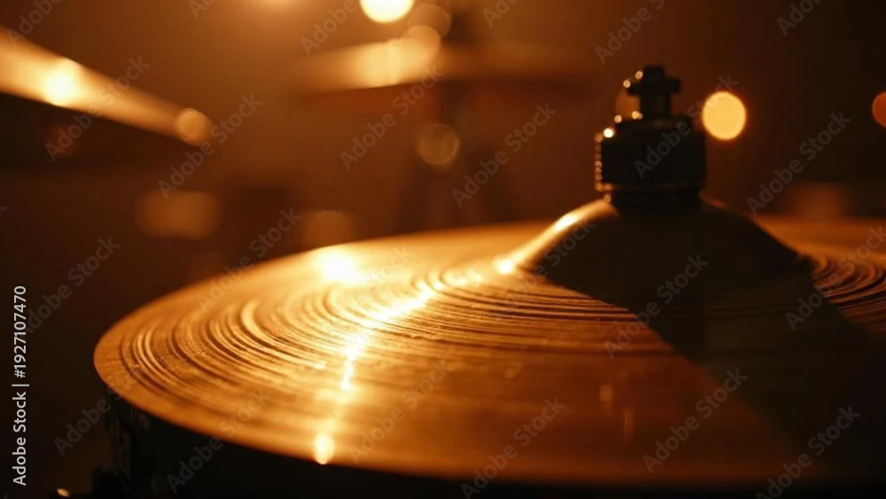 Obraz premium Drum cymbal. Close up.