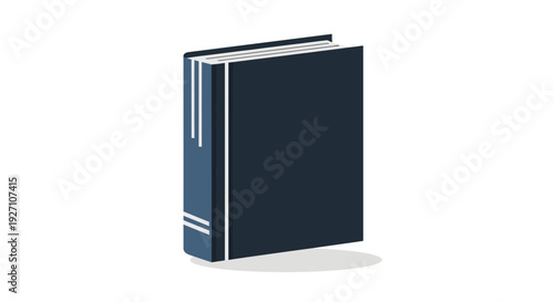 Dark blue book vector