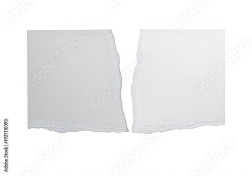 Wallpaper Mural Two broken white pieces of paper on a plain background Torontodigital.ca