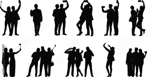 silhouettes of people