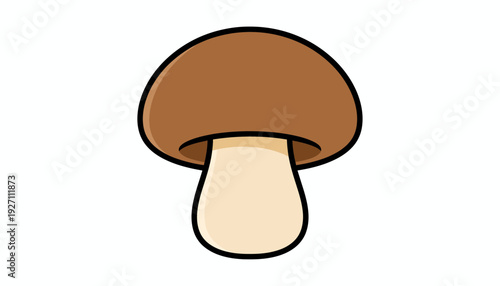 A delicious brown mushroom icon, perfect for food blogs and healthy recipes