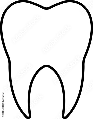 Black line teeth vector p with dental tooth silhouette and outline icons, medical healthcare dentistry symbol isolated on transparent background, editable minimalist design