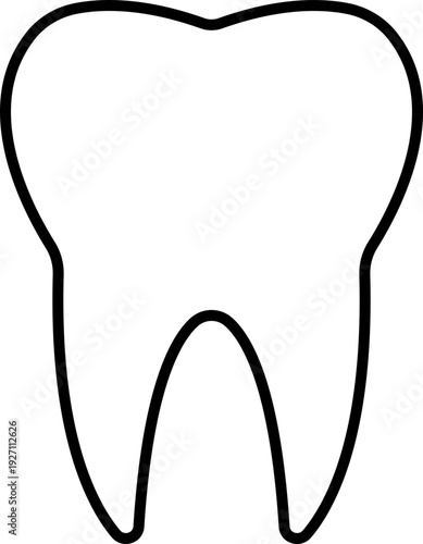 Black line teeth vector p with dental tooth silhouette and outline icons, medical healthcare dentistry symbol isolated on transparent background, editable minimalist design