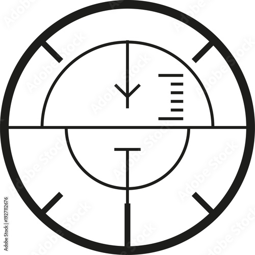 Goal round aim black icon. Pointer mark