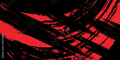 black red dragon decal brush fire volcano lava sakura Asia Japan anime style illustration sporty background banner style illustration.