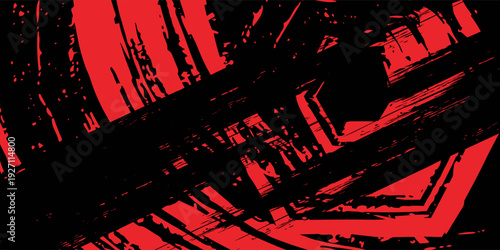 black red dragon decal brush fire volcano lava sakura Asia Japan anime style illustration sporty background banner style illustration.