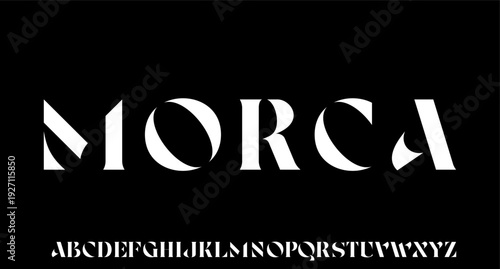 morca the luxury type elegant font and glamour alphabet vector set