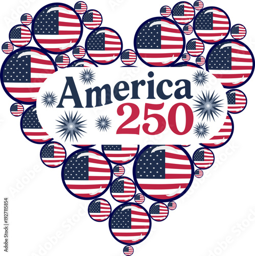 America 250 Heart - Gait Desi...