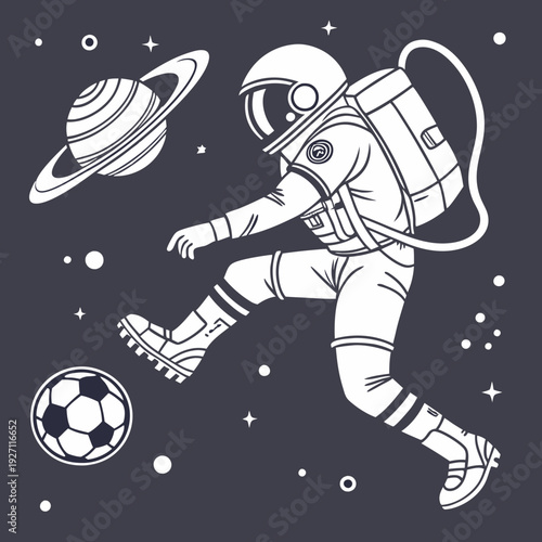 astronaut on the moon vector