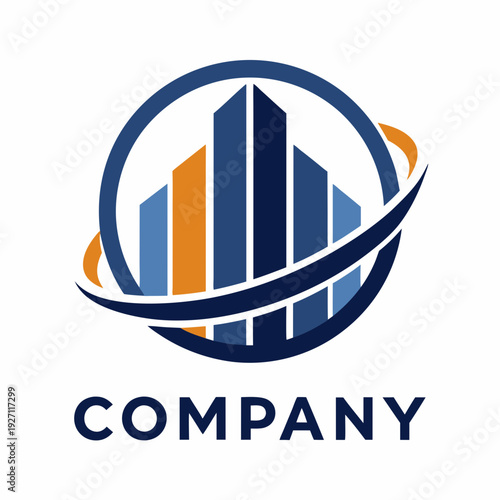 Minimalist type business logo template
