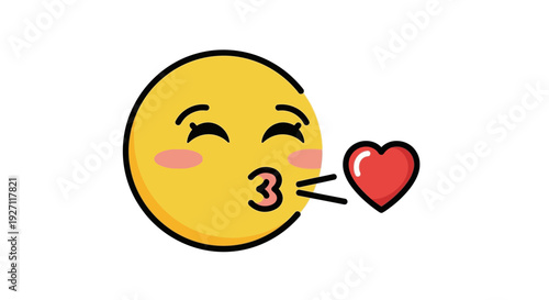 Kissing face with heart emoji