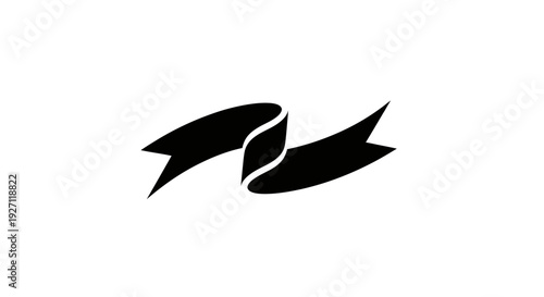 Black Abstract Logo Design Element Isolated.