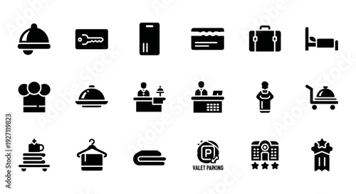 Hotel icon set