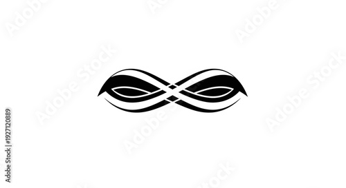Black and White Infinity Symbol Design.