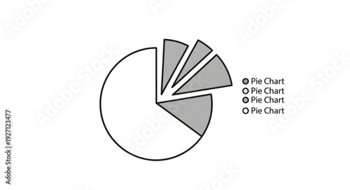 Pie chart visualization representing data distribution and proportions in a circular format.