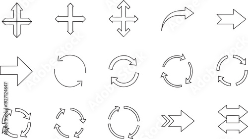 Professional Minimalist Business Growth and Success Arrow Symbols Vector