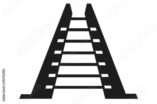 ladder silhouette vector, ladder isolated on white background