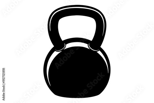 Kettlebell Silhouette Vector, Kettlebell black symbol, Kettlebell icon.
