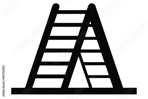 ladder silhouette vector, ladder isolated on white background