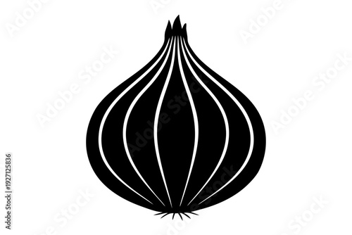 Onion icon, onion isolated on white background