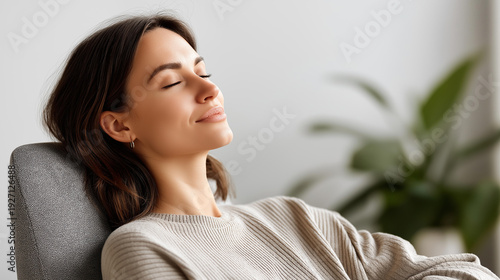 Wallpaper Mural Faceless person sitting in a chair with eyes closed meditating or deep in thought, mindfulness and relaxation concept, indoor meditation lifestyle, peaceful contemplation, mental Torontodigital.ca