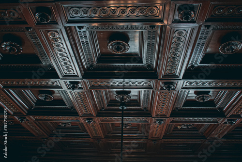 wooden carved ceiling