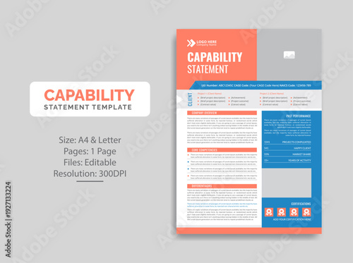 Capability statement design template 