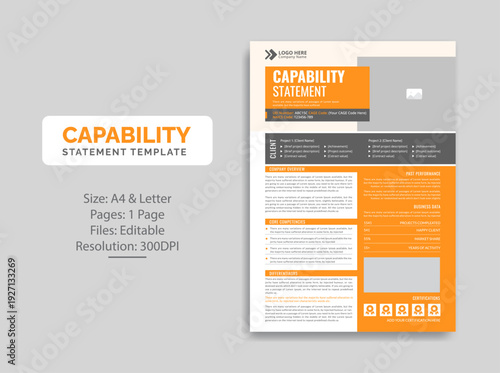 Capability statement design template 