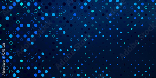 Dark BLUE vector  background with dots. Blurred bubbles on abstract background with colorful gradient. Completely new template for your brand book.