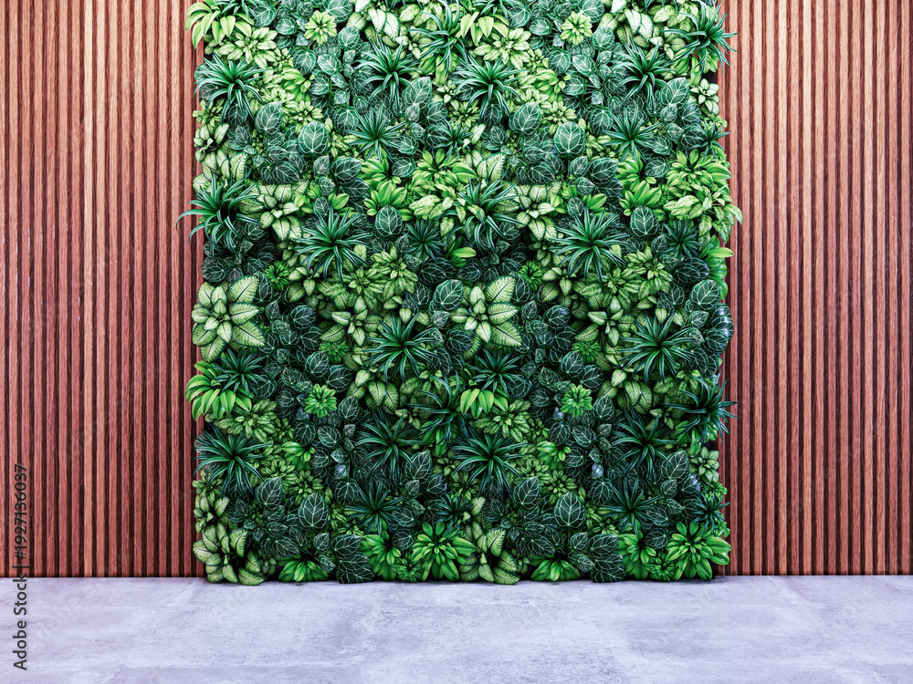 Fototapeta premium Large illustration 3D rendering luxury modern bright interiors Living room mockup with Couch and Ceiling Fan Ventilation