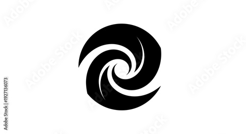 Black Spiral Logo Design Element.