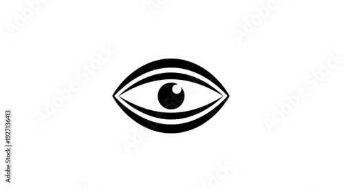 Black and White Illustration of an Eye.