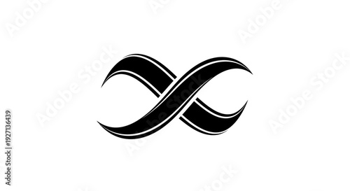 Black Infinity Symbol Design Element.