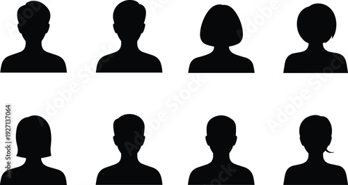 Set of two hand drawn black line art heart icons isolated on white background for valentines day wedding and romantic greeting card design