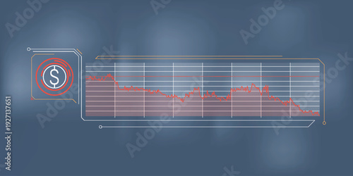 Dollar Price Fall Abstract Graphics