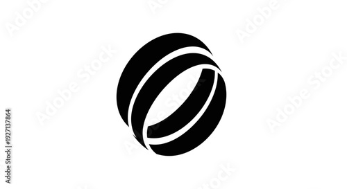 Black Tennis Ball Icon Design Element.