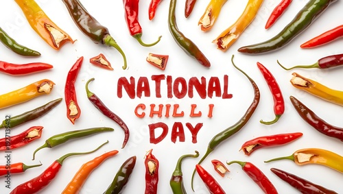 National Chilli Day template for banner, poster and card